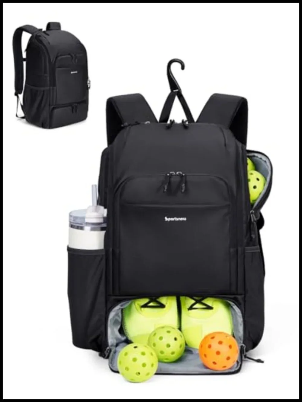 Waterproof Pickleball Bag with Shoe Compartment and 30L Capacity